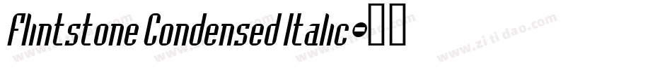 Flintstone Condensed Italic字体转换